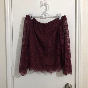 Off The Shoulder Lace Top